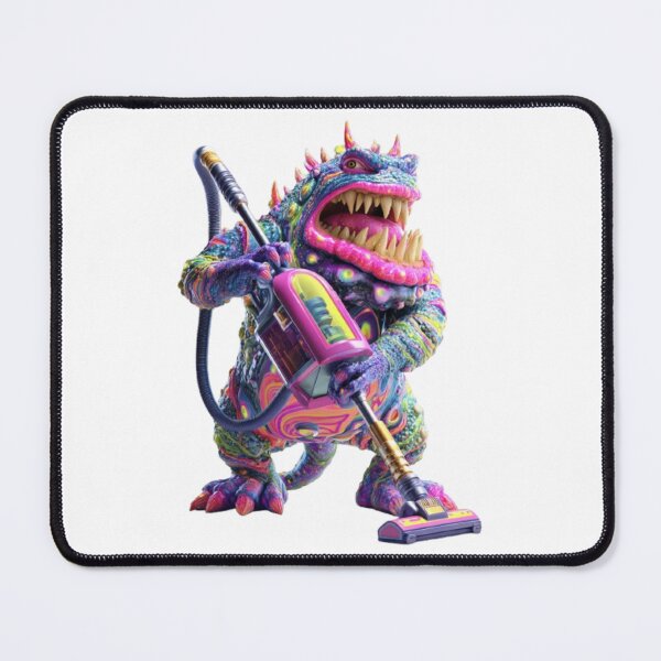 Item preview, Cartoon Monster with Vacuum Cleaner designed and sold by AlexLineArt.