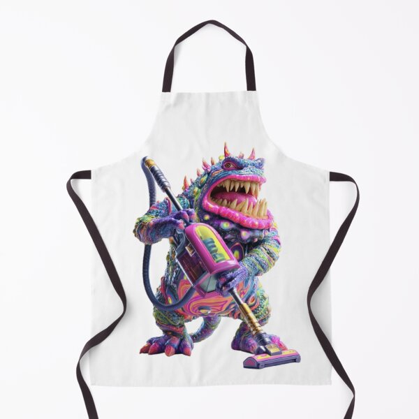 Item preview, Cartoon Monster with Vacuum Cleaner designed and sold by AlexLineArt.