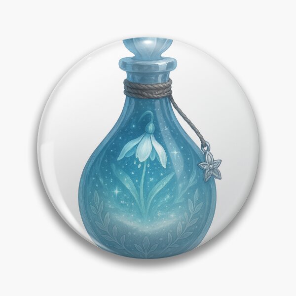 Item preview, Celestial Snowdrop Serum – Winter Blossom Healing Potion | Alche-Arts designed and sold by AlcheArtsStudio.