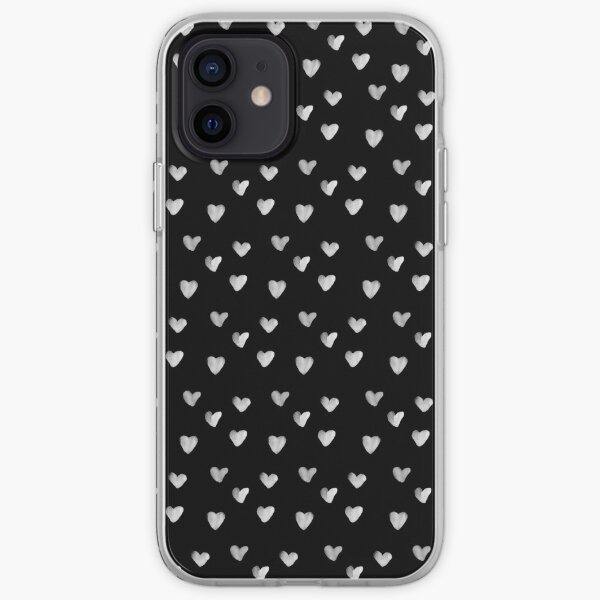 Inked Hearts Pattern iPhone Soft Case