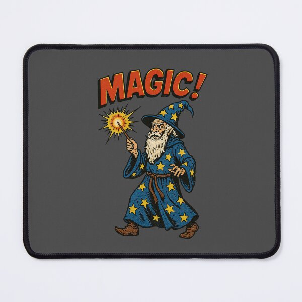 Item preview, Retro Wizard Magic – Vintage Comic Style Illustration designed and sold by The Devil's Bargain.