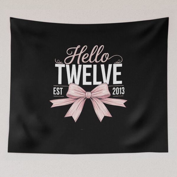 Item preview, Hello Twelve Est 2013 Coquette Bow 12th Birthday Girl designed and sold by ToggleBet.