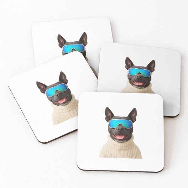 Item preview, Staffordshire Bull Terrier Ski Dog Art | Winter Turtleneck Style designed and sold by slydawgstudio.