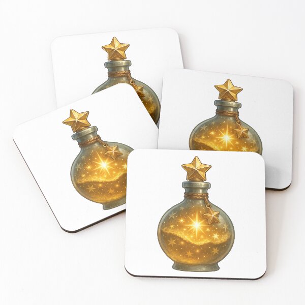Item preview, Starlight Cheer Elixir – Golden Holiday Potion | Alche-Arts designed and sold by AlcheArtsStudio.