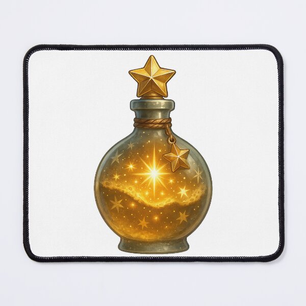 Item preview, Starlight Cheer Elixir – Golden Holiday Potion | Alche-Arts designed and sold by AlcheArtsStudio.