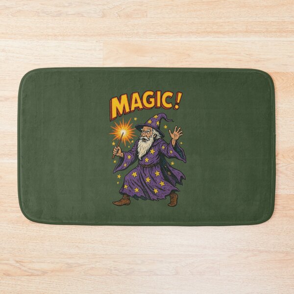 Item preview, Vintage Purple Wizard – Retro Magic Comic Illustration designed and sold by The Devil's Bargain.