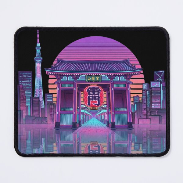Item preview, Neon Asakusa Thunder Gate Cyberpunk designed and sold by treasurestockjp.