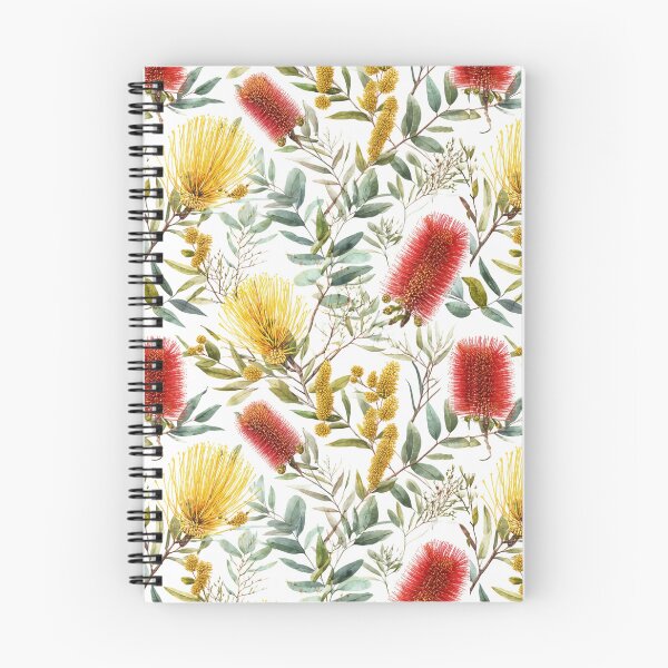 Item preview, Seamless Native Floral Pattern — Red Bottlebrush & Golden Banksia designed and sold by TroyTheTerrific.