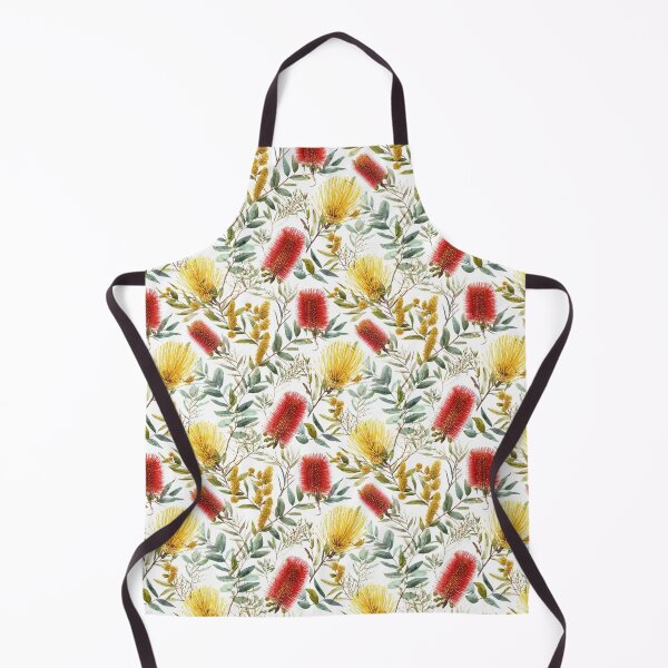 Item preview, Seamless Native Floral Pattern — Red Bottlebrush & Golden Banksia designed and sold by TroyTheTerrific.
