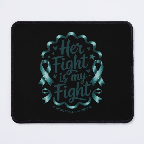 Item preview, Her Fight is My Fight Ovarian Cancer Awareness Teal Ribbon designed and sold by BubblePancake.