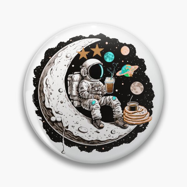 Item preview, Cosmic Coffee Break – Man Relaxing in Space designed and sold by Fouziaart08.