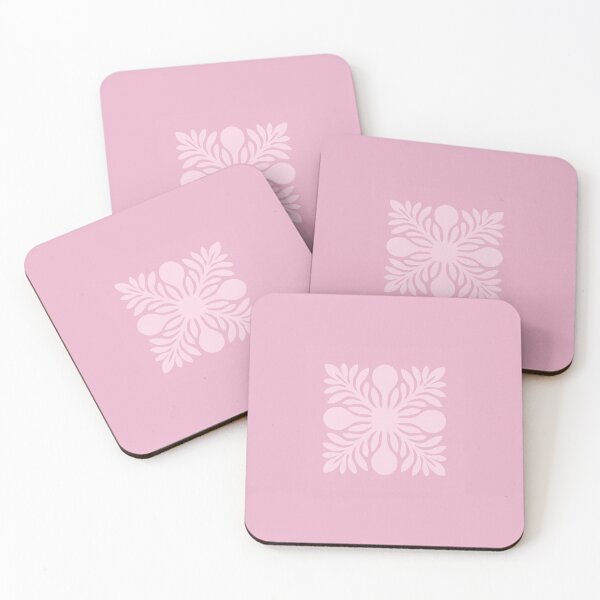 Item preview, Pink Ulu Hawaiian Quilt Pattern designed and sold by peachycrossing.