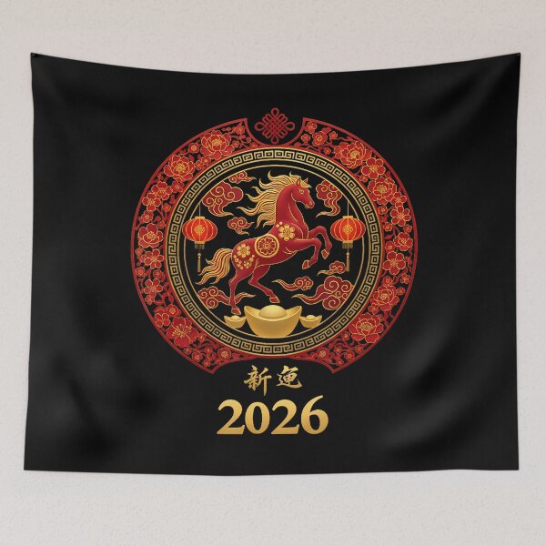 Item preview, Year Of The Horse 2026 Lunar Zodiac Chinese New Year designed and sold by DeborahCarolyn.
