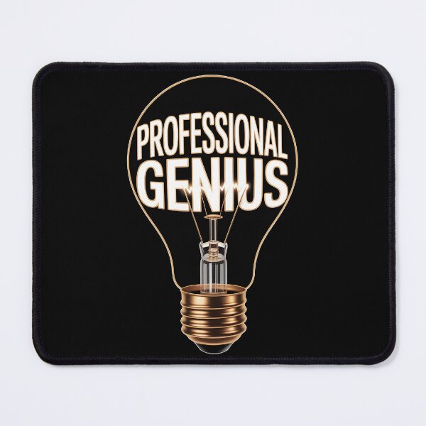 Item preview, Professional Genius - Light Bulb Typography Cartoon designed and sold by Museum Of Non-Existing Art.