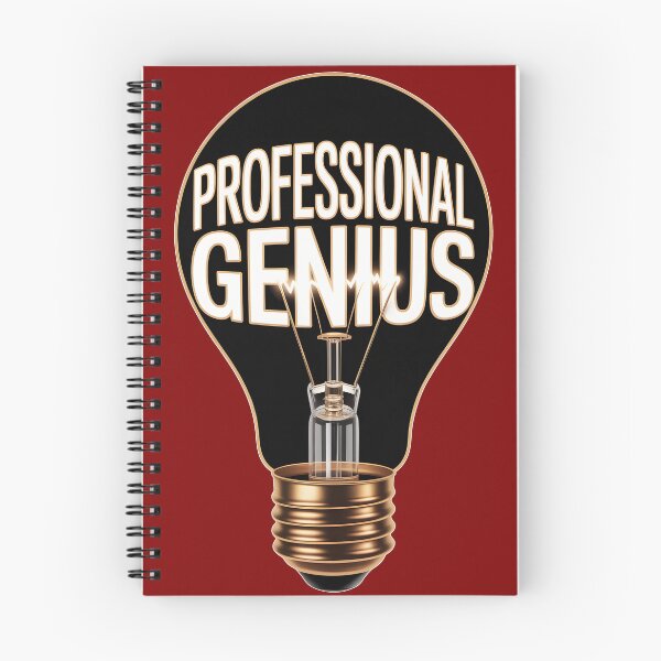Item preview, Professional Genius - Light Bulb Typography Cartoon designed and sold by Museum Of Non-Existing Art.