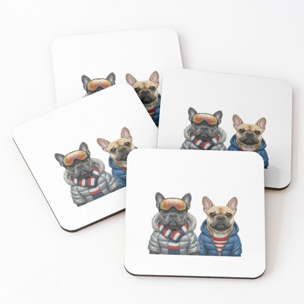 Item preview, French Bulldog Ski Dog Duo | Alpine Winter Coat Art designed and sold by slydawgstudio.