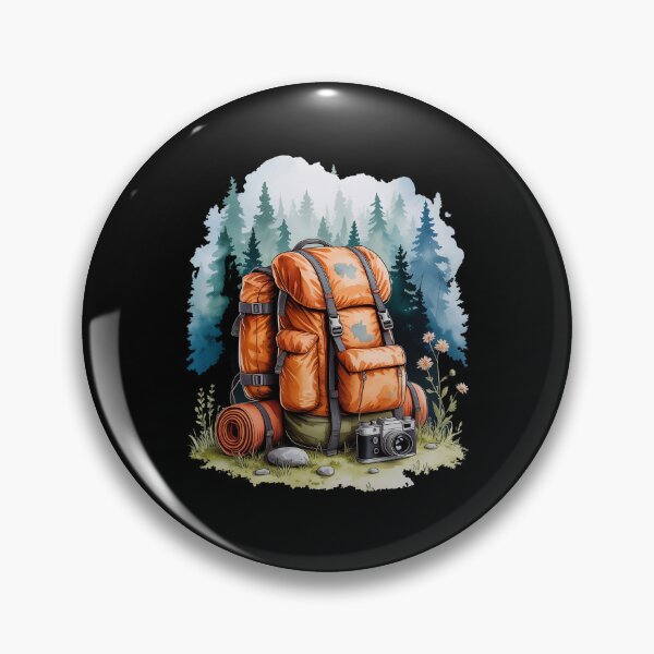 Item preview, Hiking Backpack with Outdoor Gear designed and sold by BubblePancake.