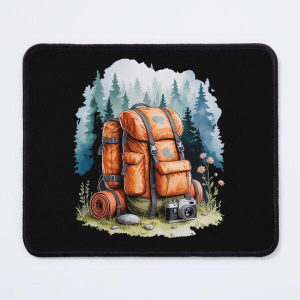Item preview, Hiking Backpack with Outdoor Gear designed and sold by BubblePancake.
