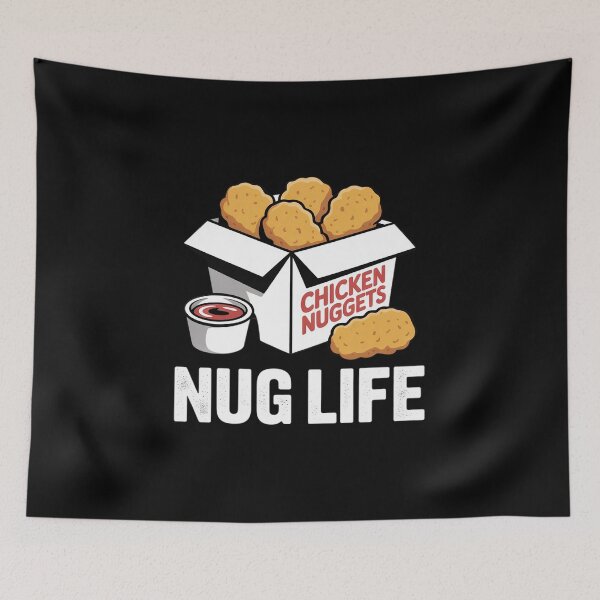 Item preview, Hilarious Nug Life Chicken Nuggets Funny Junk Food designed and sold by BubblePancake.