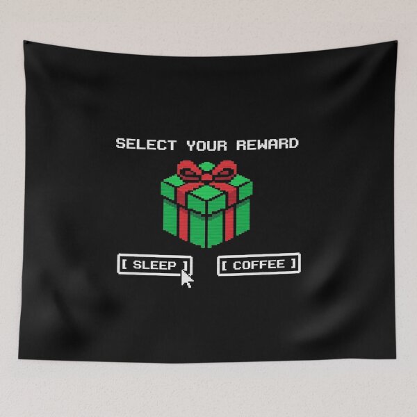 Item preview, Select Your Reward Funny Pixel Art Gamer Programmer Christmas designed and sold by BKPrintDesing.