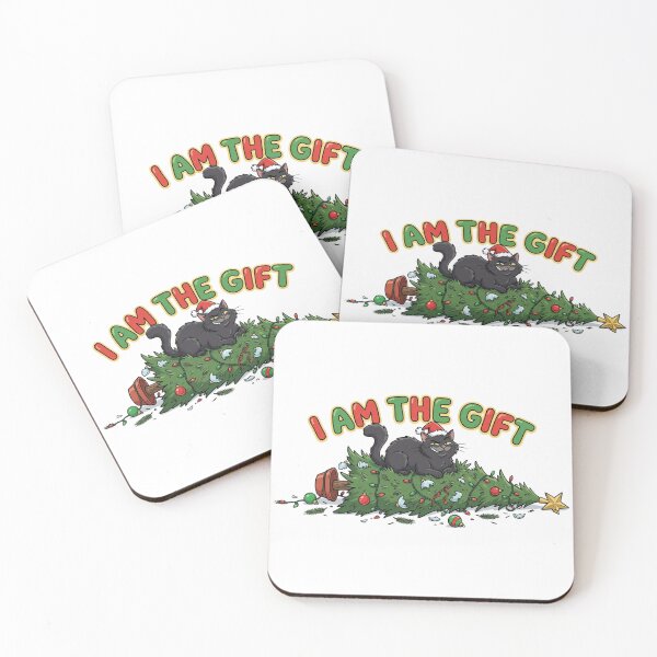 Item preview, I Am The Gift Funny Cat Destroying Christmas Tree designed and sold by BKPrintDesing.