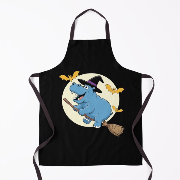 Item preview, Hippo Witch Riding Broom Halloween Animal designed and sold by NetoGalaxy.