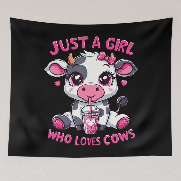 Item preview, Cow Just A Girl Who Loves Cows designed and sold by ChelseaEula.