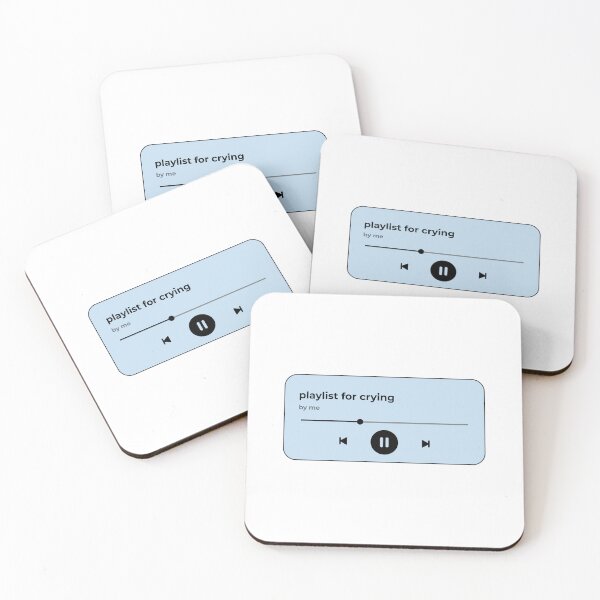 Item preview, playlist for crying (music player) (pastel light blue version) designed and sold by Hi-kari.