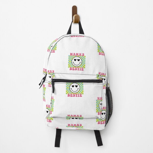 Item preview, Mama's Bestie Checkered Smiley Face | Retro Pink Mom and Daughter Gift designed and sold by HBDStudio.