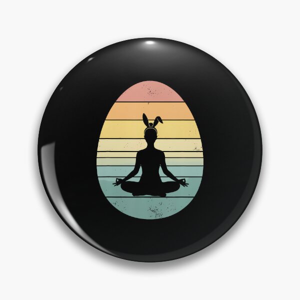 Item preview, Retro Yoga Easter Egg Easter Day Mediation designed and sold by ElaineEsther.