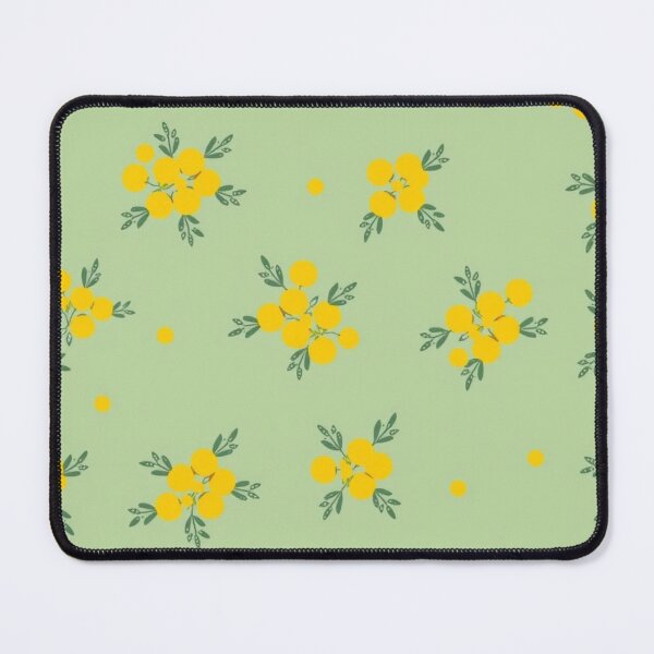 Item preview, Pastel Wattle Pattern — Yellow Aussie Floral on Mint Green designed and sold by TroyTheTerrific.