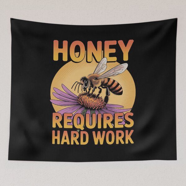 Item preview, Honey Requires Hard Work Beekeeper Bee Apiary Beekeeping designed and sold by NetoGalaxy.