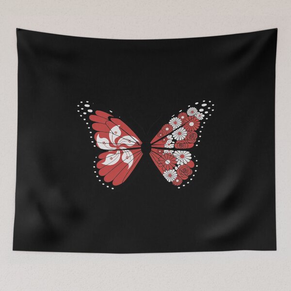 Item preview, Hong Kong Flag Pride Hong Kong Roots Butterfly designed and sold by NetoGalaxy.