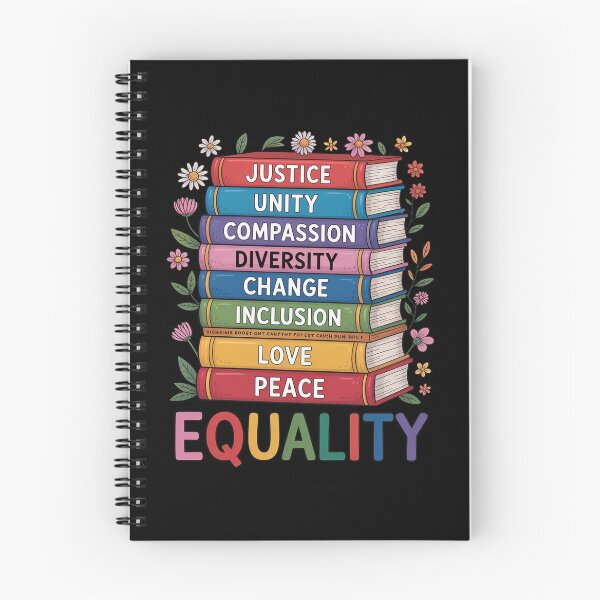 Item preview, Equal Rights Book Flower Equality Peace Love Kindness Book designed and sold by repconomArt.