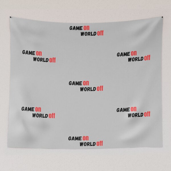 Item preview, Game On World Off - Gamer Mode Typography Design designed and sold by RADesignHub.