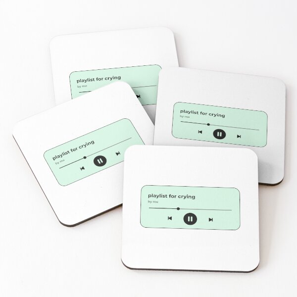 Item preview, playlist for crying (music player) (light mint green version) designed and sold by Hi-kari.