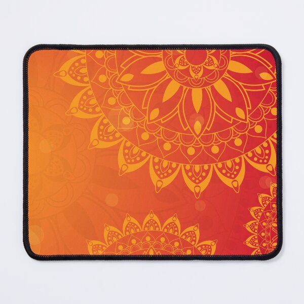 Item preview, Vibrant Orange & Red Mandala Pattern – Boho Floral Design designed and sold by Apurva Joshi.