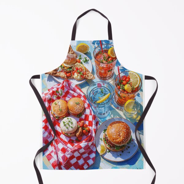 Item preview, Vibrant Summer Picnic – Colorful Food Art with Burgers, Pizza & Lemon Drinks designed and sold by Grafititee.