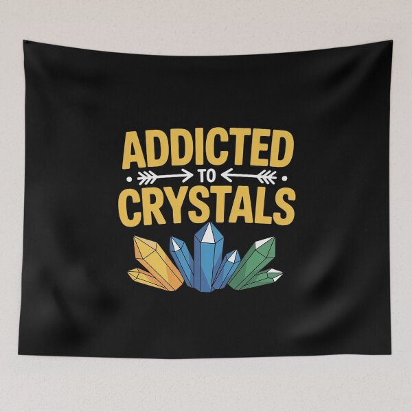 Item preview, Hooked on Crystals Funny Spiritual Hobby designed and sold by NetoGalaxy.