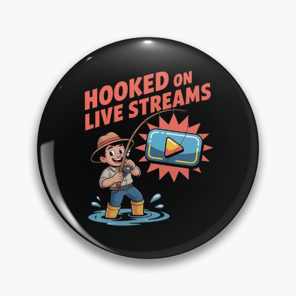 Item preview, Hooked on Live Streams Fishing and Gaming Fun designed and sold by NetoGalaxy.