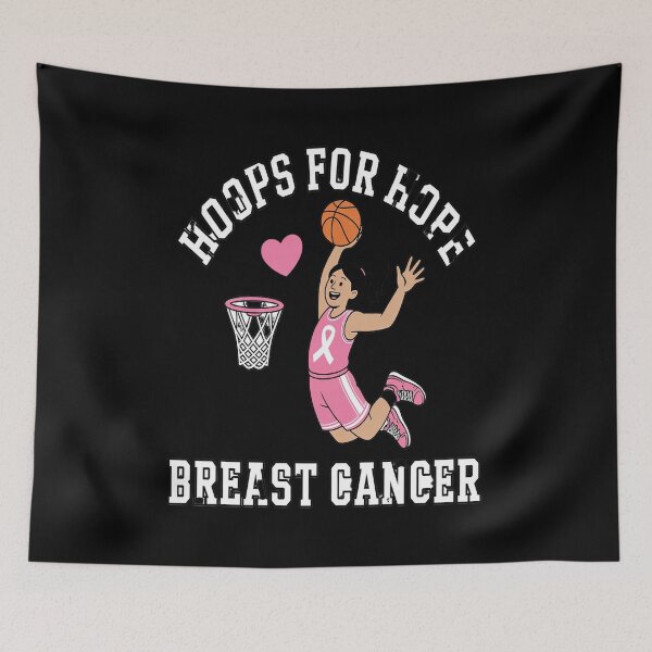Item preview, Hoops for Hope Breast Cancer Awareness Basketball Player designed and sold by NetoGalaxy.