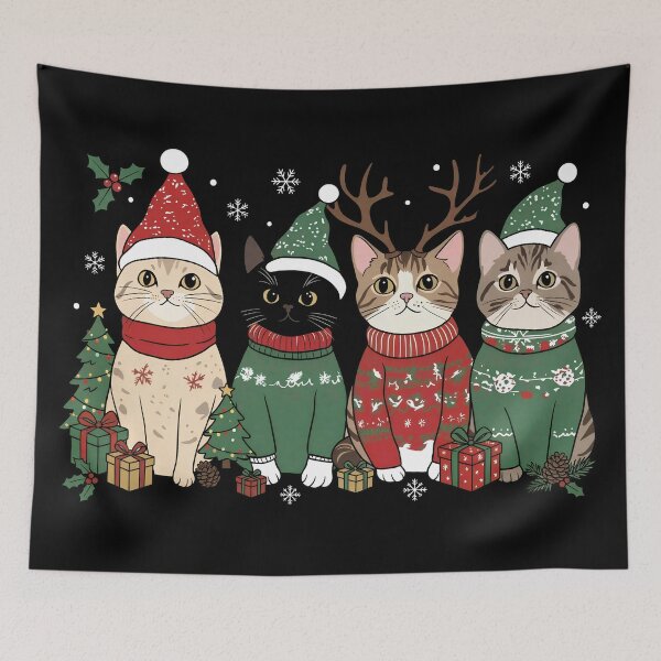 Item preview, Meowy Cat Christmas Catmas Xmas Gift designed and sold by Blok45.