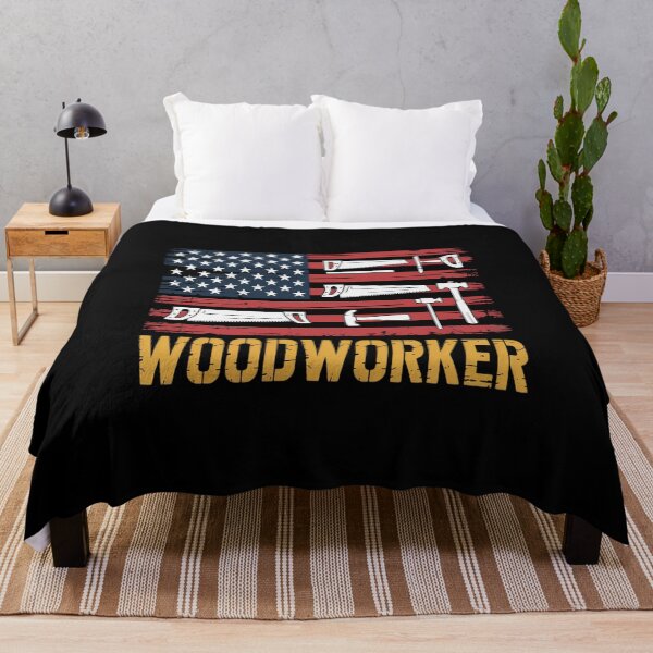 Item preview, American Flag Woodworker carpenter funny woodworking designed and sold by Catharsiscath.