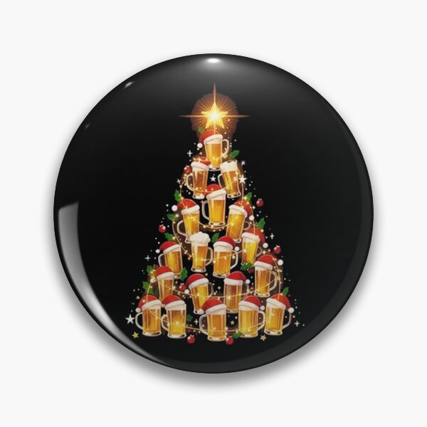 Item preview, Hopped Holly Jolly Christmas Tree | Beer Mug Stacks & Santa Hats designed and sold by Fun-and-joy.