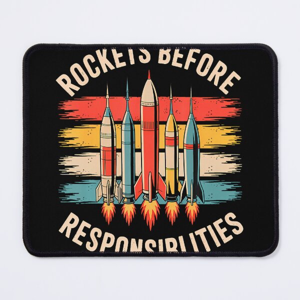 Item preview, Rockets Before Responsibilities Model Rockets Humor designed and sold by BarbaraLillie.