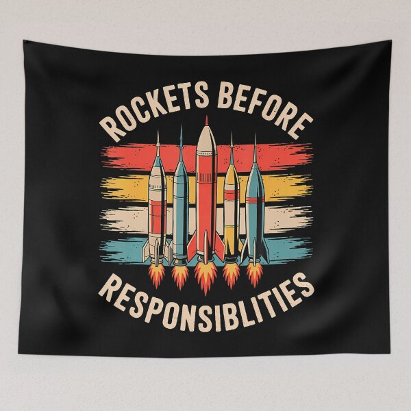 Item preview, Rockets Before Responsibilities Model Rockets Humor designed and sold by BarbaraLillie.