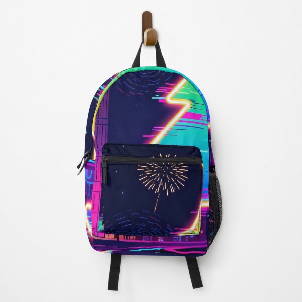 Item preview, Neon Glitch Christmas Tree – Cyberpunk Fireworks Night ,Vector Art designed and sold by BlueYasmine.