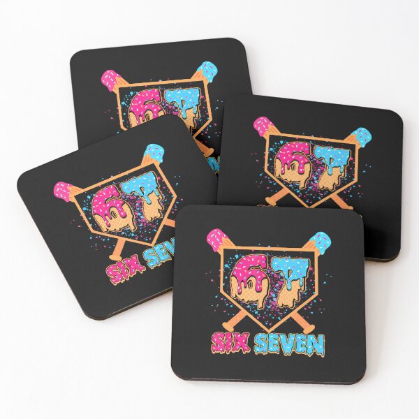 Item preview, Six Seven Ice Cream Drip Baseball 67 Funny Meme ns designed and sold by TaraAnnie.