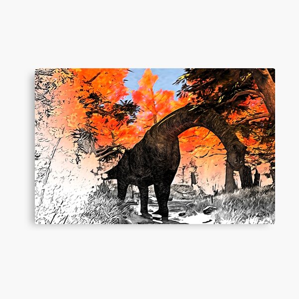 Apatosaurus in the woods Canvas Print
