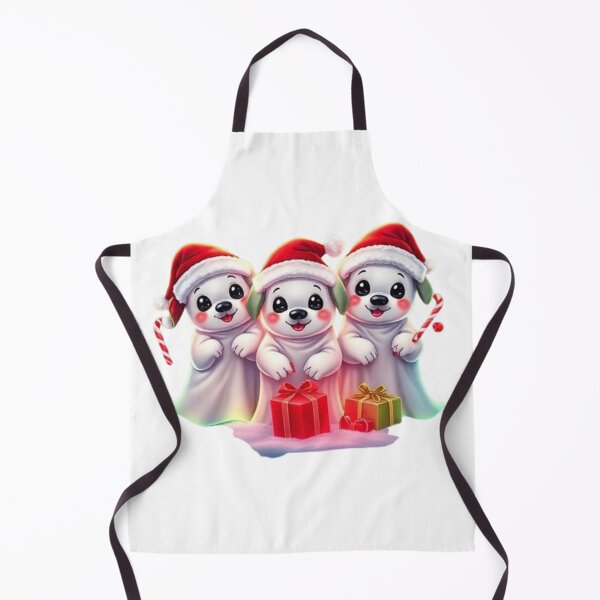 Item preview, Three Cute Christmas Ghost Puppies with Gifts – Kawaii Spooky Holiday Dogs designed and sold by BSL-STORE.